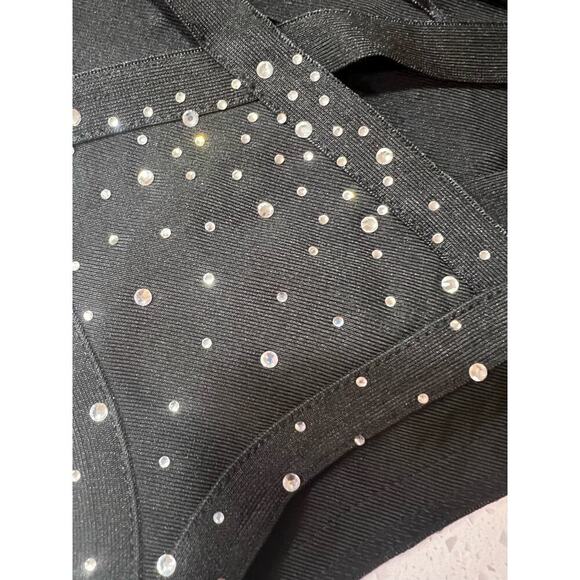 Fashion Nova icy girl Sparkly Black Swimsuit - Size Large - Excellent - Picture 2 of 8